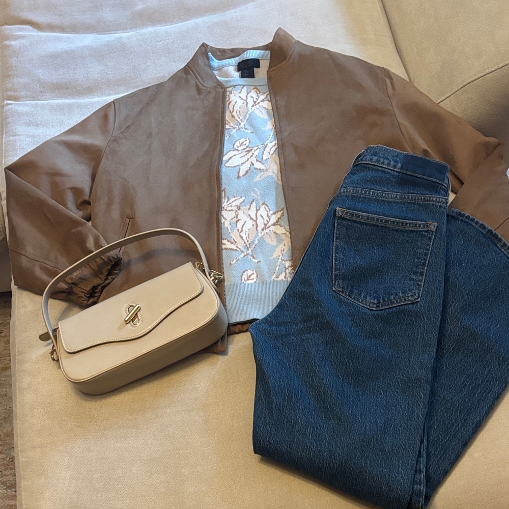 RACHEL baby blue floral sweater